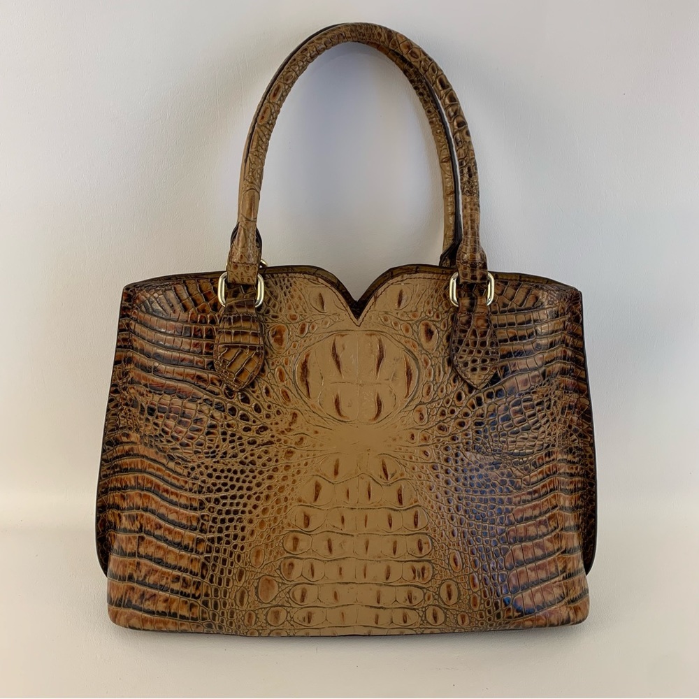 Vicenzo Brown Embossed Leather Handbag